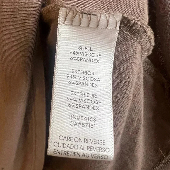 Calvin Klein Short Sleeve Top Soft Knit Mock Neck Women’s Size Large - Picture 4 of 5